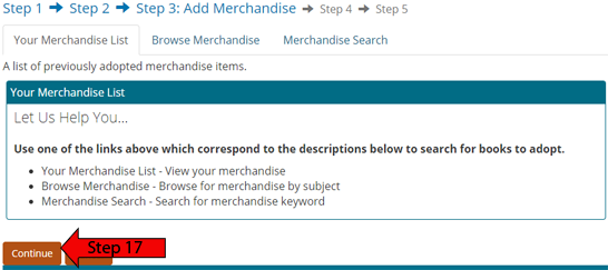 Merchandise Step